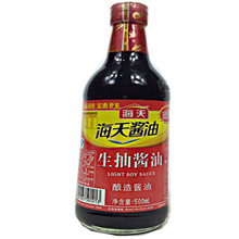 海天生抽酱油500ml*12